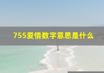 755爱情数字意思是什么