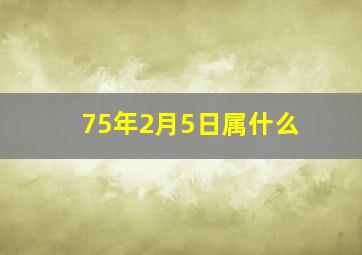 75年2月5日属什么