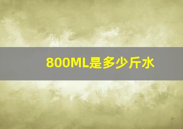 800ML是多少斤水