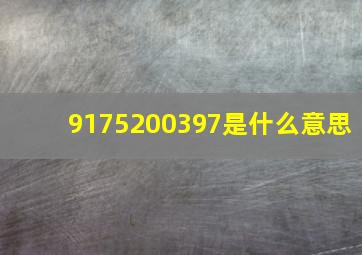 9175200397是什么意思