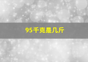 95千克是几斤