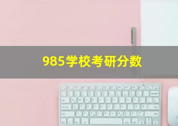 985学校考研分数