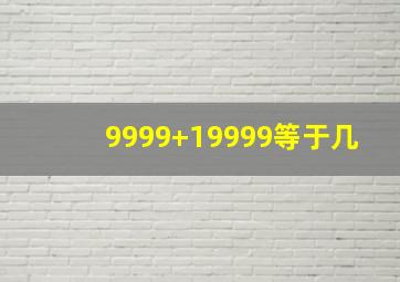 9999+19999等于几