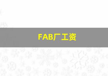 FAB厂工资