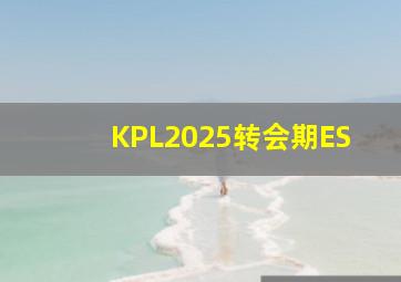 KPL2025转会期ES