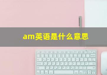 am英语是什么意思