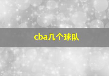 cba几个球队