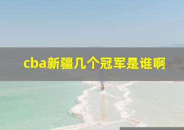 cba新疆几个冠军是谁啊