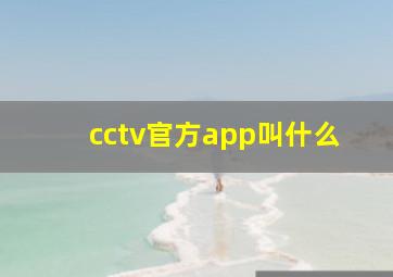 cctv官方app叫什么