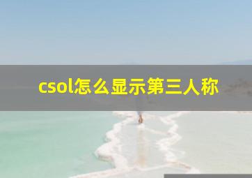 csol怎么显示第三人称