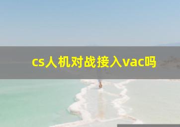 cs人机对战接入vac吗