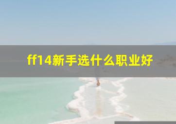 ff14新手选什么职业好