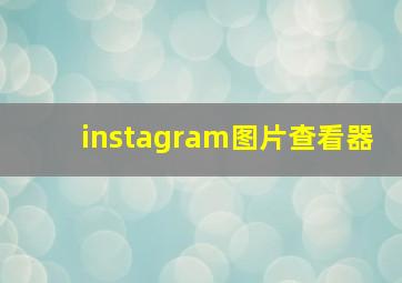 instagram图片查看器