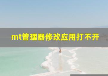 mt管理器修改应用打不开