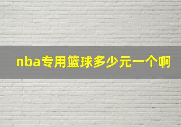 nba专用篮球多少元一个啊