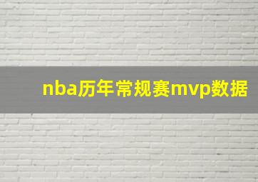 nba历年常规赛mvp数据