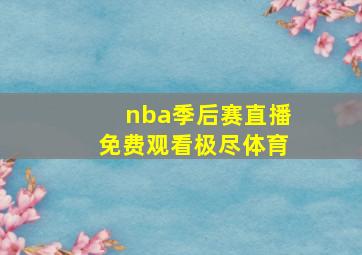 nba季后赛直播免费观看极尽体育