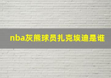 nba灰熊球员扎克埃迪是谁