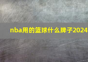 nba用的篮球什么牌子2024