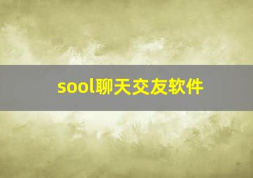 sool聊天交友软件