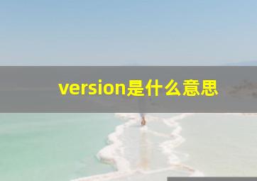 version是什么意思