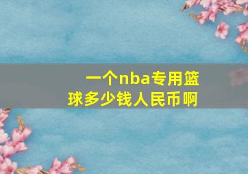 一个nba专用篮球多少钱人民币啊