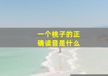 一个桃子的正确读音是什么