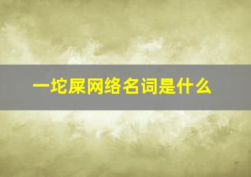 一坨屎网络名词是什么