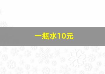 一瓶水10元