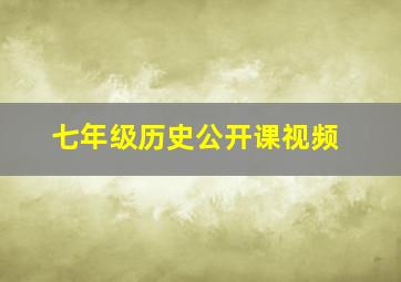 七年级历史公开课视频