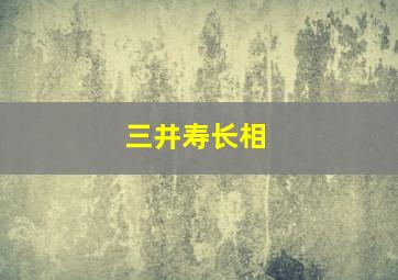 三井寿长相