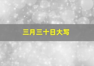 三月三十日大写