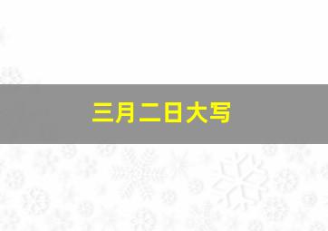 三月二日大写