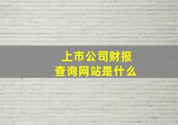 上市公司财报查询网站是什么