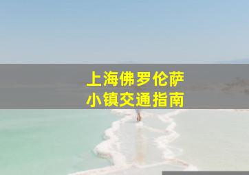 上海佛罗伦萨小镇交通指南