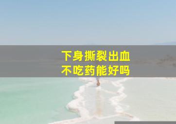 下身撕裂出血不吃药能好吗