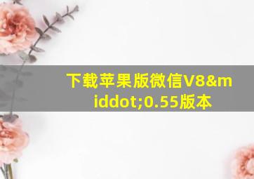 下载苹果版微信V8·0.55版本