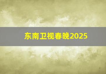 东南卫视春晚2025