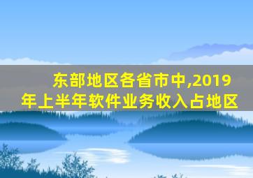 东部地区各省市中,2019年上半年软件业务收入占地区