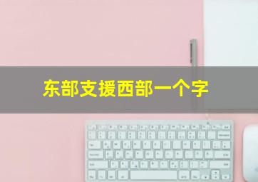 东部支援西部一个字