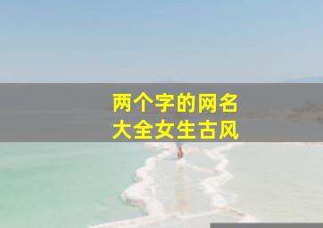 两个字的网名大全女生古风