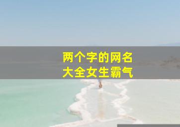 两个字的网名大全女生霸气