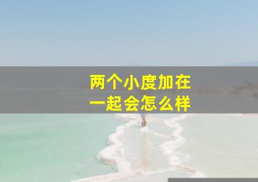 两个小度加在一起会怎么样