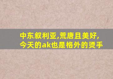 中东叙利亚,荒唐且美好,今天的ak也是格外的烫手