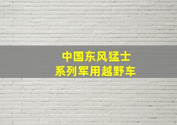 中国东风猛士系列军用越野车