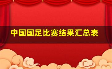 中国国足比赛结果汇总表