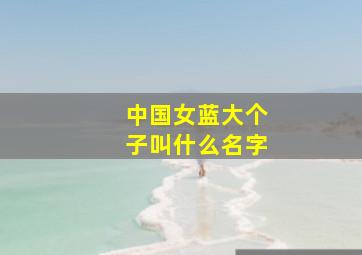 中国女蓝大个子叫什么名字