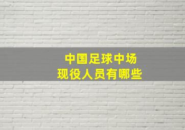 中国足球中场现役人员有哪些