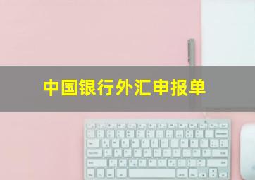 中国银行外汇申报单