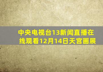 中央电视台13新闻直播在线观看12月14日天宫画展